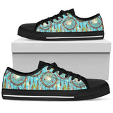 Blue Dream Catcher Low Top Shoes For Women White, Black Custom Shoes