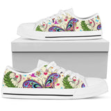 Butterfly Colorful Indian Style Low Top Shoes For Men, Women