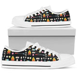 Camping Campfire Marshmallows Low Top Shoes For Men, Women