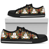 Chakra Yoga Low Top Shoes For Women White, Black Custom Shoes