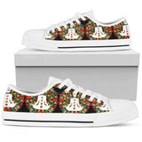 Chakra Yoga Low Top Shoes For Women White, Black Custom Shoes