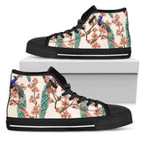 Cherry Blossom Peacock High Top Shoes For Women, Shoes For Men Custom Shoes