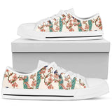 Cherry Blossom Peacock Low Top Shoes For Men, Women