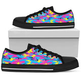 Colorful Camo Low Top Shoes For Women White, Black Custom Shoes