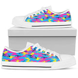 Colorful Camo Low Top Shoes For Women White, Black Custom Shoes