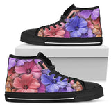 Colorful Geranium Pattern High Top Shoes For Women, Shoes For Men Custom Shoes