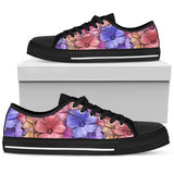 Colorful Geranium Pattern Low Top Shoes For Men, Women