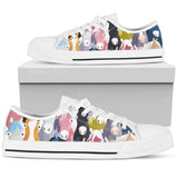 Colorful Horse Pattern Low Top Shoes For Men, Women