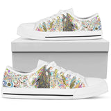 Colorful Horse Low Top Shoes For Women White, Black Custom Shoes