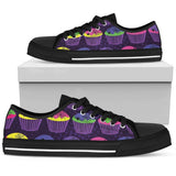 CupCake Halloween Low Top Shoes For Women White, Black Custom Shoes