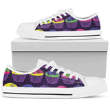 CupCake Halloween Low Top Shoes For Women White, Black Custom Shoes