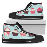 CupCake Print Pattern High Top Shoes For Women, Shoes For Men Custom Shoes
