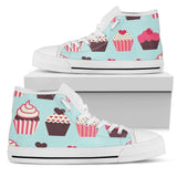 CupCake Print Pattern High Top Shoes For Women, Shoes For Men Custom Shoes