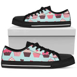 Cupcake Print Pattern Low Top Shoes For Men, Women