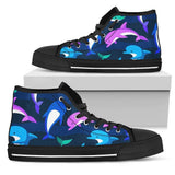Dolphin Baby High Top Shoes For Women, Shoes For Men Custom Shoes