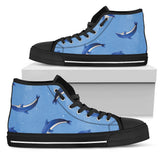 Dolphin Blue Print High Top Shoes For Women, Shoes For Men Custom Shoes