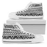 Draw Tribal Aztec High Top Shoes For Women, Shoes For Men Custom Shoes