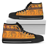 Elephant Aztec High Top Shoes For Women, Shoes For Men Custom Shoes