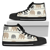 Elephant Cute High Top Shoes For Women, Shoes For Men Custom Shoes