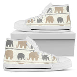 Elephant Cute High Top Shoes For Women, Shoes For Men Custom Shoes