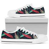 Fishing Bait Pattern Low Top Shoes For Women White, Black Custom Shoes