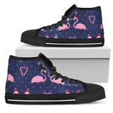 Flamingo Christmas High Top Shoes For Women, Shoes For Men Custom Shoes