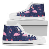 Flamingo Christmas High Top Shoes For Women, Shoes For Men Custom Shoes