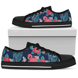 Flamingo Red Hibiscus Pattern Low Top Shoes For Men, Women