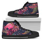 Flamingo Tropical Pattern High Top Shoes For Women, Men Custom Shoes