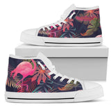 Flamingo Tropical Pattern High Top Shoes For Women, Men Custom Shoes
