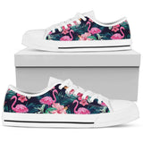 Flamingo Tropical Pink Hibiscus Low Top Shoes For Men, Women