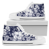 Floral Infrared Pattern High Top Shoes For Women, Shoes For Men Custom Shoes