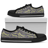 Green Camo Low Top Shoes For Women White, Black Custom Shoes