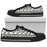 Hand Draw Tribal Aztec Low Top Shoes For Men, Women