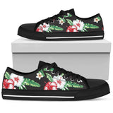 Hawaiian Flower Tropical Leaves Low Top Shoes For Men, Women