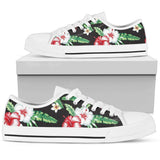 Hawaiian Flower Tropical Leaves Low Top Shoes For Men, Women