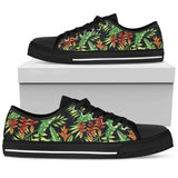 Hawaiian Flower Tropical Palm Leaves Low Top Shoes For Men, Women