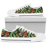 Hawaiian Flower Tropical Palm Leaves Low Top Shoes For Men, Women