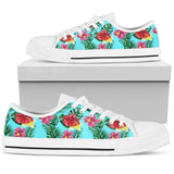 Hibiscus Hawaiian Flower Low Top Shoes For Women White, Black