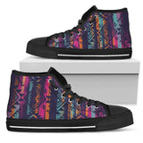 Line Tribal Aztec High Top Shoes For Women, Shoes For Men Custom Shoes