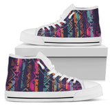 Line Tribal Aztec High Top Shoes For Women, Shoes For Men Custom Shoes