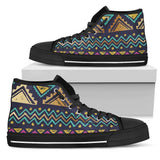 Multicolor Tribal Aztec High Top Shoes For Women, Shoes For Men Custom Shoes