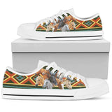 Native Horse Low Top Shoes For Women White, Black Custom Shoes