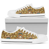 Native Indian Buffalo Head Low Top Shoes For Men, Women