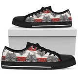 Native Indian Wolf Low Top Shoes For Women White, Black Custom Shoes