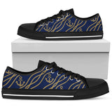 Nautical Anchor Rope Pattern Low Top Shoes For Men, Women