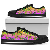 Palm Tree Rainbow Pattern Low Top Shoes For Men, Women