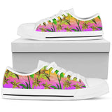 Palm Tree Rainbow Pattern Low Top Shoes For Men, Women