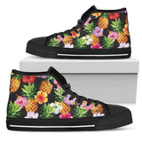 Pineapple Hibiscus High Top Shoes For Women, Shoes For Men Custom Shoes