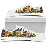 Pineapple Paradise Low Top Shoes For Women White, Black Custom Shoes
